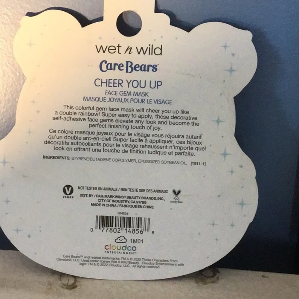 Wet n Wild Care Bears Cheer You Up Face Gem Mask jewels new in box